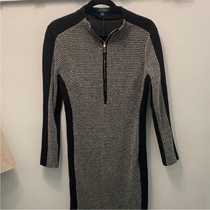 Ralph Lauren Black and Gray Speckled Dress